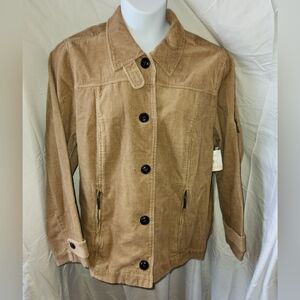 Relativity Corduroy Camel Colored Jacket NWT 2X